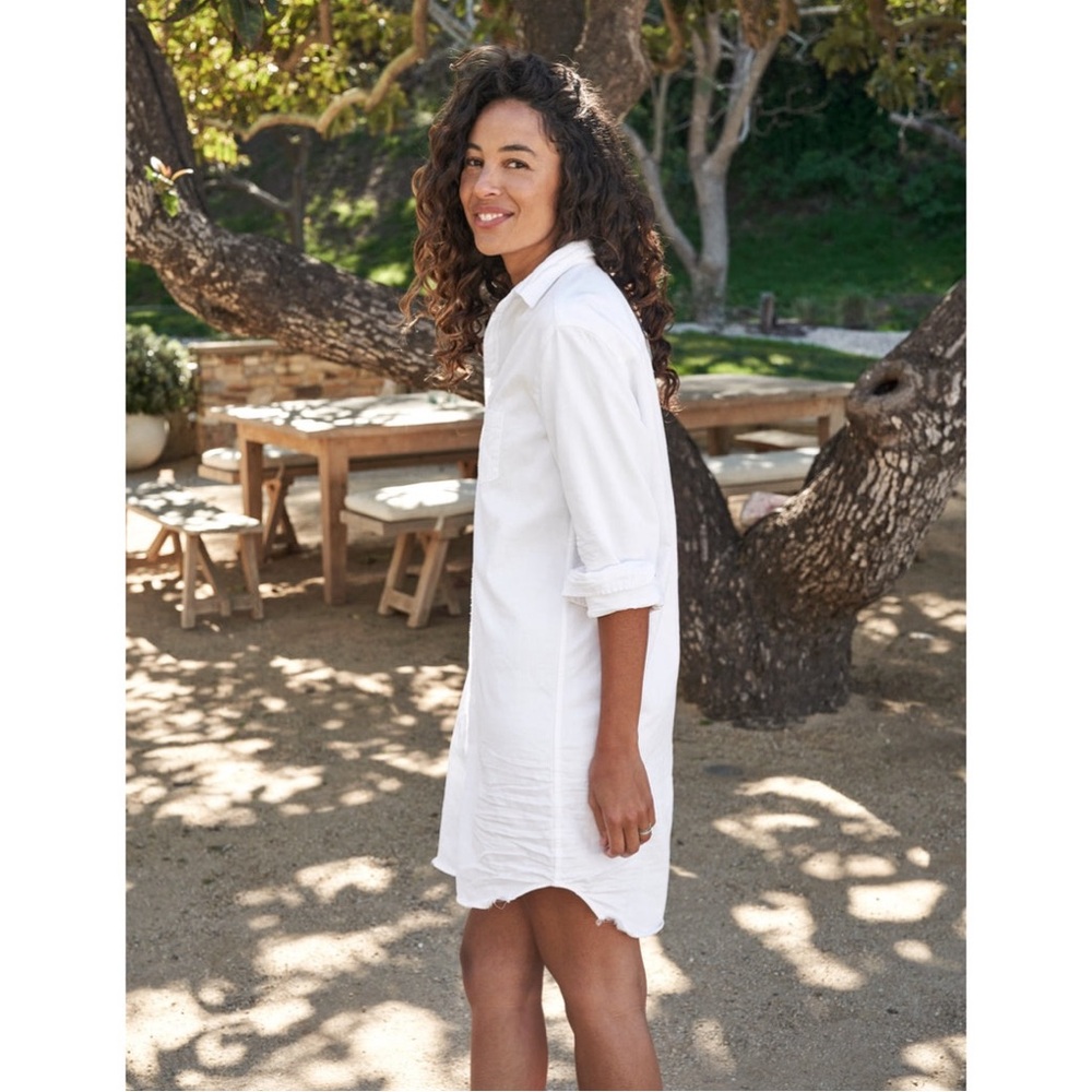 Frank & Eileen Mary Dress Shirtdress White Large L - Picture 2 of 11